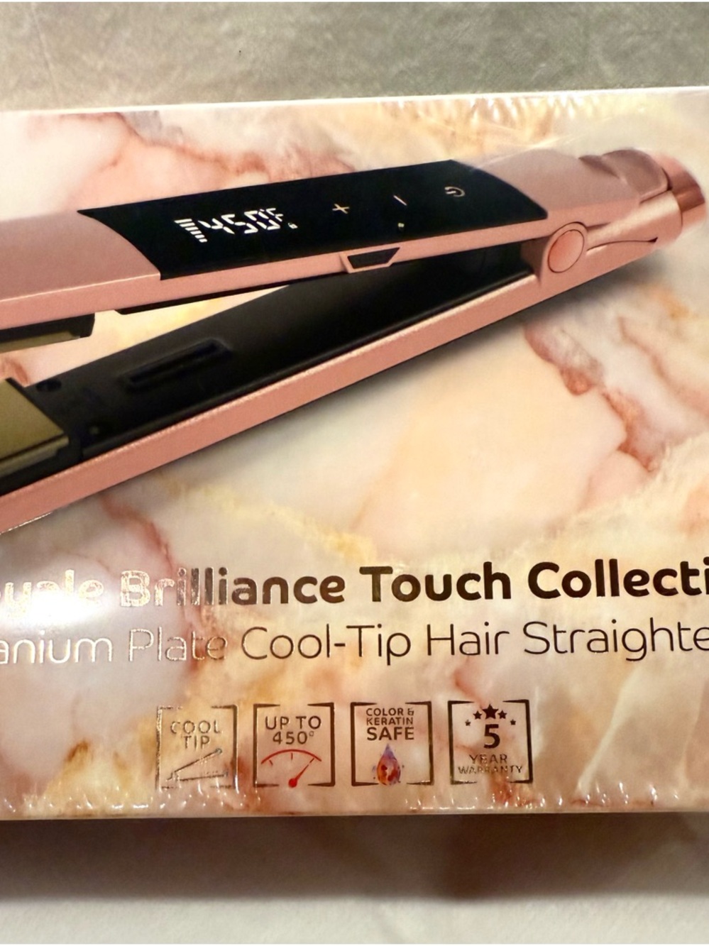Royale Brilliance Touch Collection Titanium Plate Cool-Tip Hair Straightener
